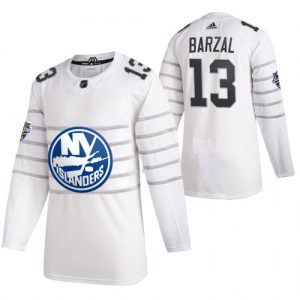 Pánské 2020 All Star New York Islanders Mathew Barzal Bílý hokejové dresy