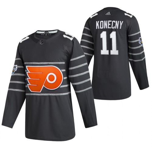 Pánské 2020 All Star Philadelphia Flyers Travis Konecny Šedá hokejové dresy