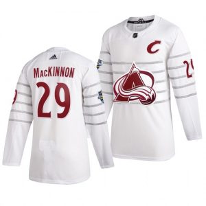 Pánské Colorado Avalanche 29 Nathan MacKinnon Bílý 2020 All Star Game hokejové dresy