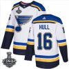 Pánské NHL St. Louis Blues dresy 16 Brett Hull Bílý 2019 Stanley Cup Final Stitched