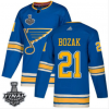 Pánské NHL St. Louis Blues dresy 21 Tyler Bozak modrá Alternate 2019 Stanley Cup Final Stitched