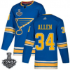 Pánské NHL St. Louis Blues dresy 34 Jake Allen modrá Alternate 2019 Stanley Cup Final Stitched