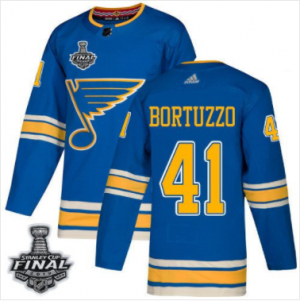 Pánské NHL St. Louis Blues dresy 41 Robert Bortuzzo modrá Alternate 2019 Stanley Cup Final