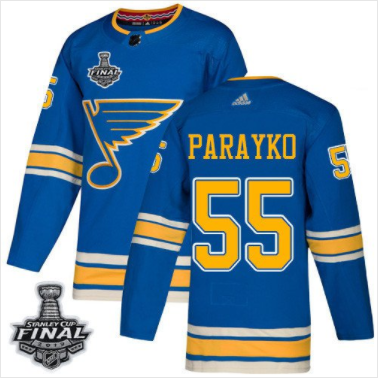 Pánské NHL St. Louis Blues dresy 55 Colton Parayko modrá Alternate 2019 Stanley Cup Final Stitched