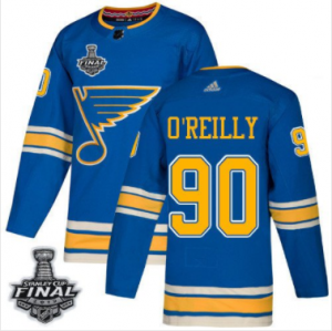 Pánské NHL St. Louis Blues dresy 90 Ryan OReilly modrá Alternate 2019 Stanley Cup Final Stitched