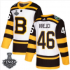 Pánské NHL Bruins 46 David Krejci Bílý Classic 2019 Stanley Cup Final Stitched