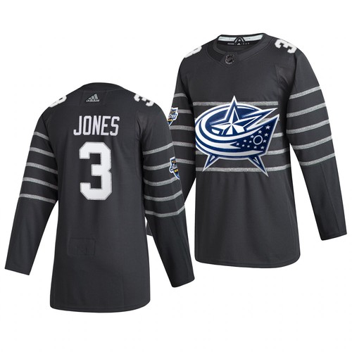 Pánské Columbus Blue Jackets 3 Seth Jones Šedá 2020 All Star Game hokejové dresy