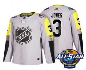 Pánské Columbus Blue Jackets 3 Seth Jones Šedá 2018 All Star hokejové dresy