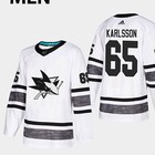 Pánské NHL Erik Karlsson San Jose Sharks dresy Bílý 2019 All Star hokejové dresy