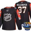 Pánské Winnipeg Jets 37 Connor Hellebuyck Černá 2018 All Star hokejové dresy