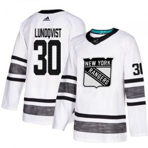 Pánské New York Rangers Henrik Lundqvist Bílý 2019 All Star hokejové dresy