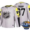 Pánské Pittsburgh Penguins 87 Sidney Crosby Šedá 2018 All Star hokejové dresy