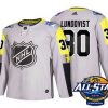Pánské New York Rangers 30 Henrik Lundqvist Šedá 2018 All Star hokejové dresy