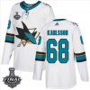 Pánské NHL San Jose Sharks 68 Melker Karlsson Bílý 2019 Stanley Cup Final Stitched