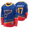Pánské St. Louis Blues 17 Jaden Schwartz 2020 All Star modrá hokejové dresy