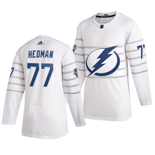 Pánské Tampa Bay Lightning 77 Victor Hedman Bílý 2020 All Star Game hokejové dresy