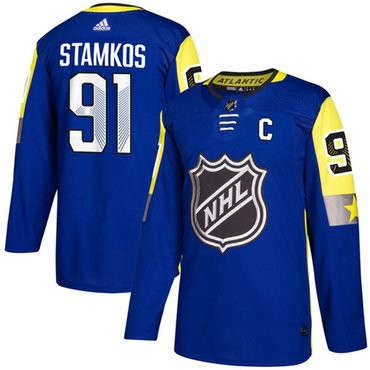 Pánské Tampa Bay Lightning 91 Steven Stamkos modrá 2018 All Star hokejové dresy