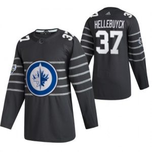 Pánské Winnipeg Jets Connor Hellebuyck Šedá 2020 All Star hokejové dresy