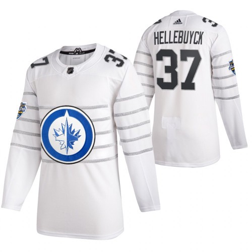 Pánské Winnipeg Jets Connor Hellebuyck Bílý 2020 All Star hokejové dresy