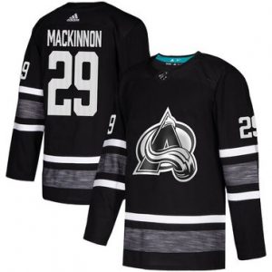 Pánské Colorado Avalanche 29 Nathan MacKinnon Černá 2019 All Star hokejové dresy