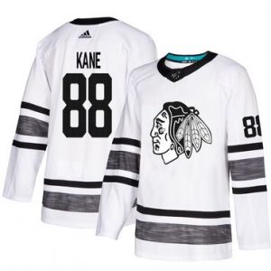 Pánské Chicago Blackhawks 88 Patrick Kane Bílý 2019 All Star hokejové dresy