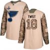 Pánské St. Louis Blues 18 Tony Twist Camo Veterans Day 2017 Stanley Cup Champions hokejové dresy