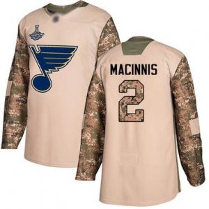 Pánské St. Louis Blues 2 Al MacInnis Camo Veterans Day 2017 Stanley Cup Champions hokejové dresy