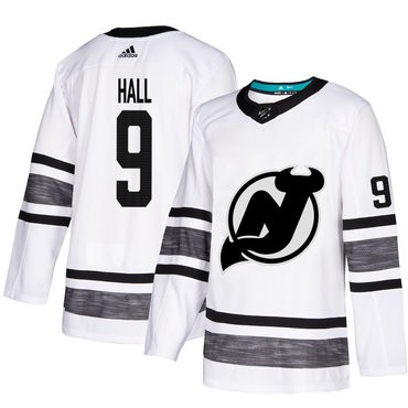 Pánské New Jersey Devils 9 Taylor Hall Bílý 2019 All Star hokejové dresy