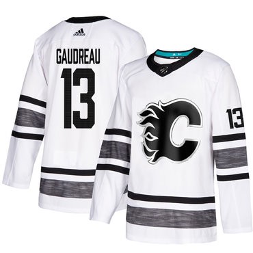 Pánské Calgary Flames 13 Johnny Gaudreau Bílý 2019 All Star hokejové dresy