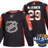 Pánské Colorado Avalanche 29 Nathan MacKinnon Černá 2018 All Star hokejové dresy