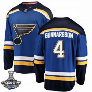 Pánské St. Louis Blues Carl Gunnarsson modrá 2019 Stanley Cup Champions hokejové dresy