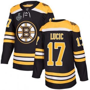 Pánské Boston Bruins 17 Milan Lucic Černá Domácí 2019 Stanley Cup hokejové dresy Final