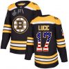 Pánské Boston Bruins 17 Milan Lucic Černá Domácí USA Flag 2019 Stanley Cup hokejové dresy