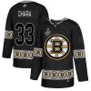 Pánské Boston Bruins 33 Zdeno Chara Černá Logo 2019 Stanley Cup hokejové dresy Final