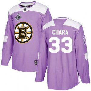 Pánské Boston Bruins 33 Zdeno Chara Nachový Fights Cancer 2019 Stanley Cup hokejové dresy