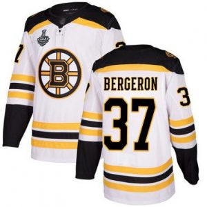 Pánské Boston Bruins 37 Patrice Bergeron Bílý Road 2019 Stanley Cup hokejové dresy