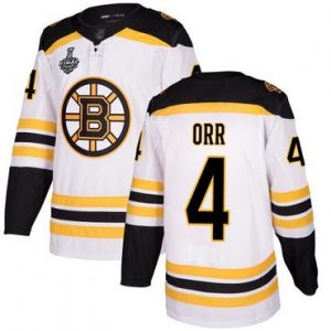 Pánské Boston Bruins 4 Bobby Orr Bílý Road 2019 Stanley Cup hokejové dresy Final Bound