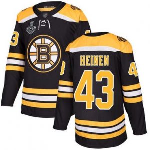 Pánské Boston Bruins 43 Danton Heinen Černá Domácí 2019 Stanley Cup hokejové dresy Final