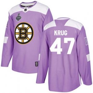 Pánské Boston Bruins 47 Torey Krug Nachový Fights Cancer 2019 Stanley Cup hokejové dresy