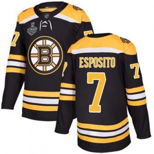 Pánské Boston Bruins 7 Phil Esposito Černá Domácí 2019 Stanley Cup hokejové dresy Final