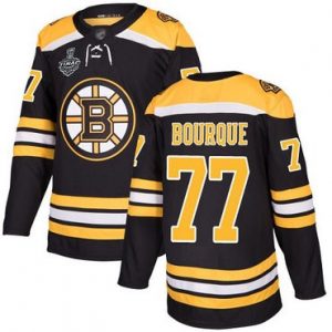 Pánské Boston Bruins 77 Ray Bourque Černá Domácí 2019 Stanley Cup hokejové dresy Final