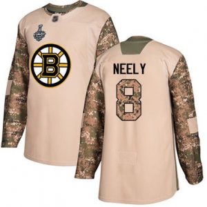 Pánské Boston Bruins 8 Cam Neely Camo 2017 Veterans Day 2019 Stanley Cup hokejové dresy