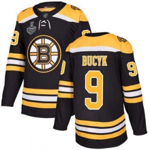 Pánské Boston Bruins 9 Johnny Bucyk Černá Domácí 2019 Stanley Cup hokejové dresy Final