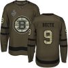 Pánské Boston Bruins 9 Johnny Bucyk Zelená Salute Service 2019 Stanley Cup hokejové dresy