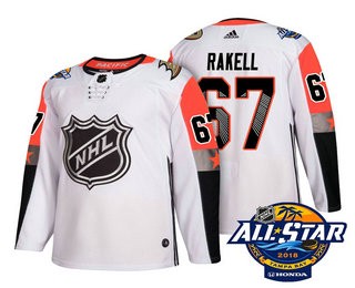 Pánské Anaheim Ducks 67 Rickard Rakell Bílý 2018 All Star hokejové dresy