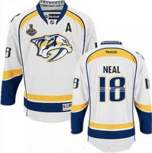 Pánské Nashville Predators 18 James Neal Bílý 2017 Stanley Cup hokejové dresy Finals