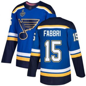 Pánské St. Louis Blues 15 Robby Fabbri modrá Domácí 2019 Stanley Cup hokejové dresy