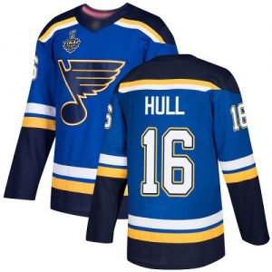 Pánské St. Louis Blues 16 Brett Hull modrá Domácí 2019 Stanley Cup hokejové dresy