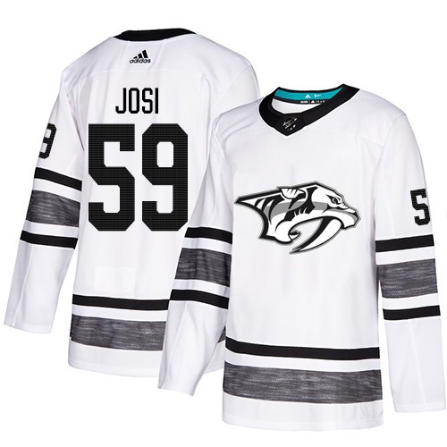 Pánské Nashville Predators 59 Roman Josi Bílý 2019 All Star hokejové dresy