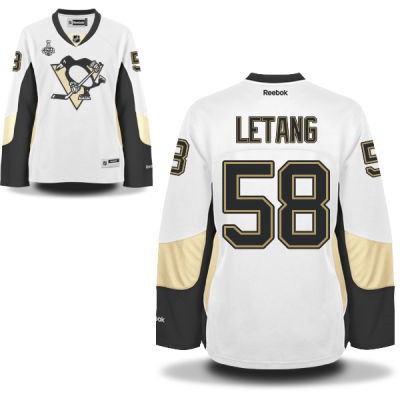 Dámské NHL Penguins 58 Kris Letang Bílý Road 2017 Stanley Cup